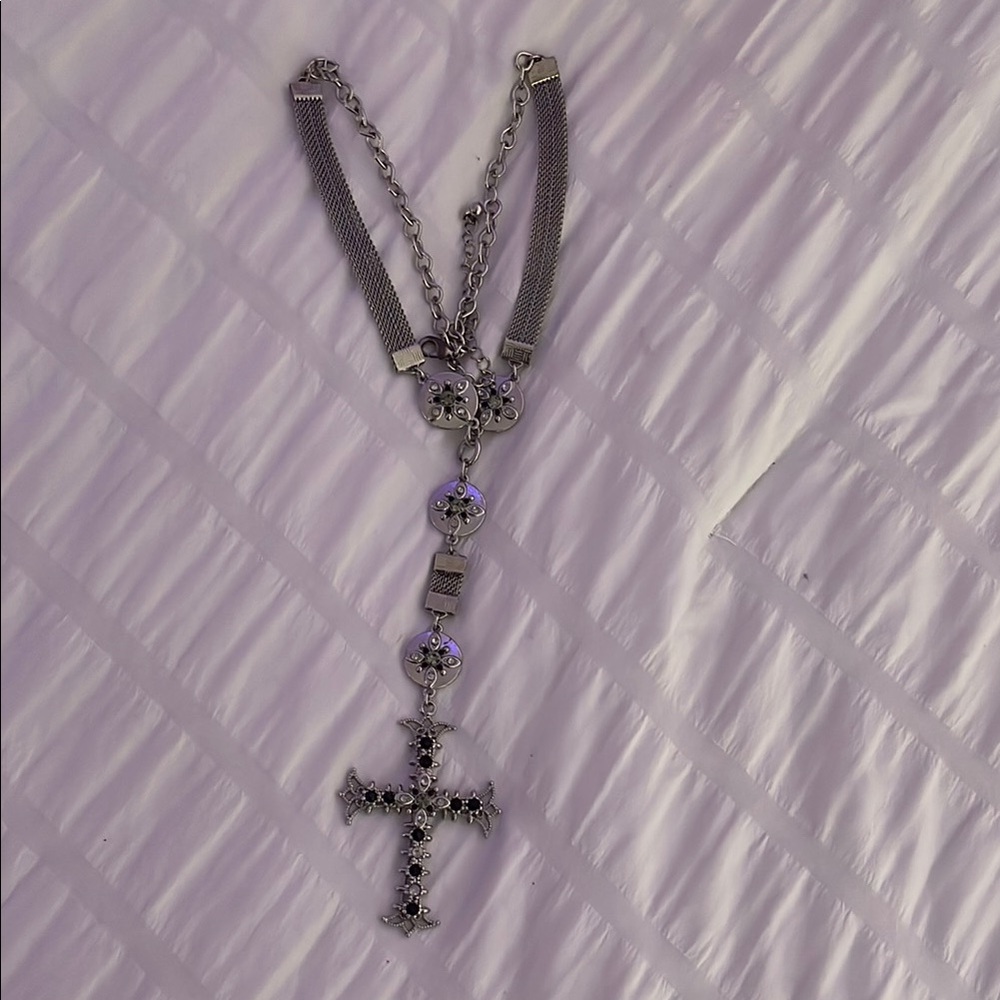 Elegant Silver Cross Necklace